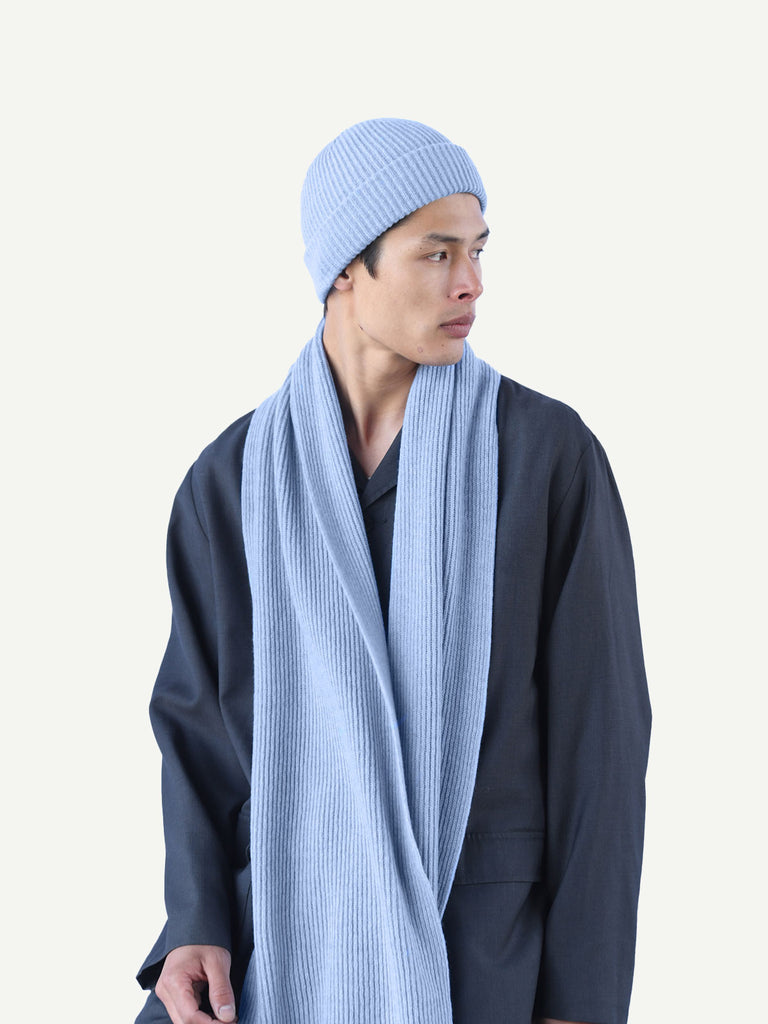 Cashmere Cotton Luxe Travel Scarf - Horizon Blue - zestt llc